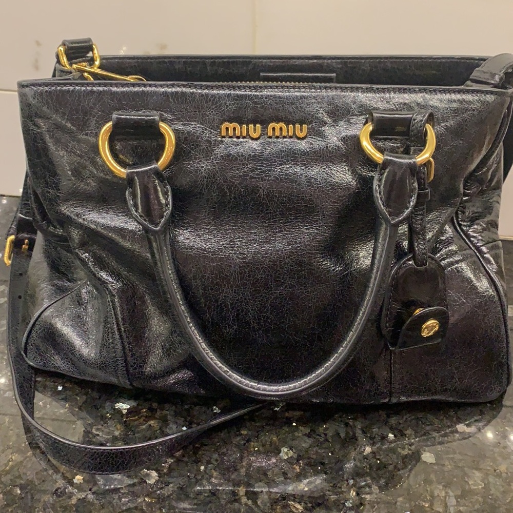 MiuMiu Black Satchel Bag